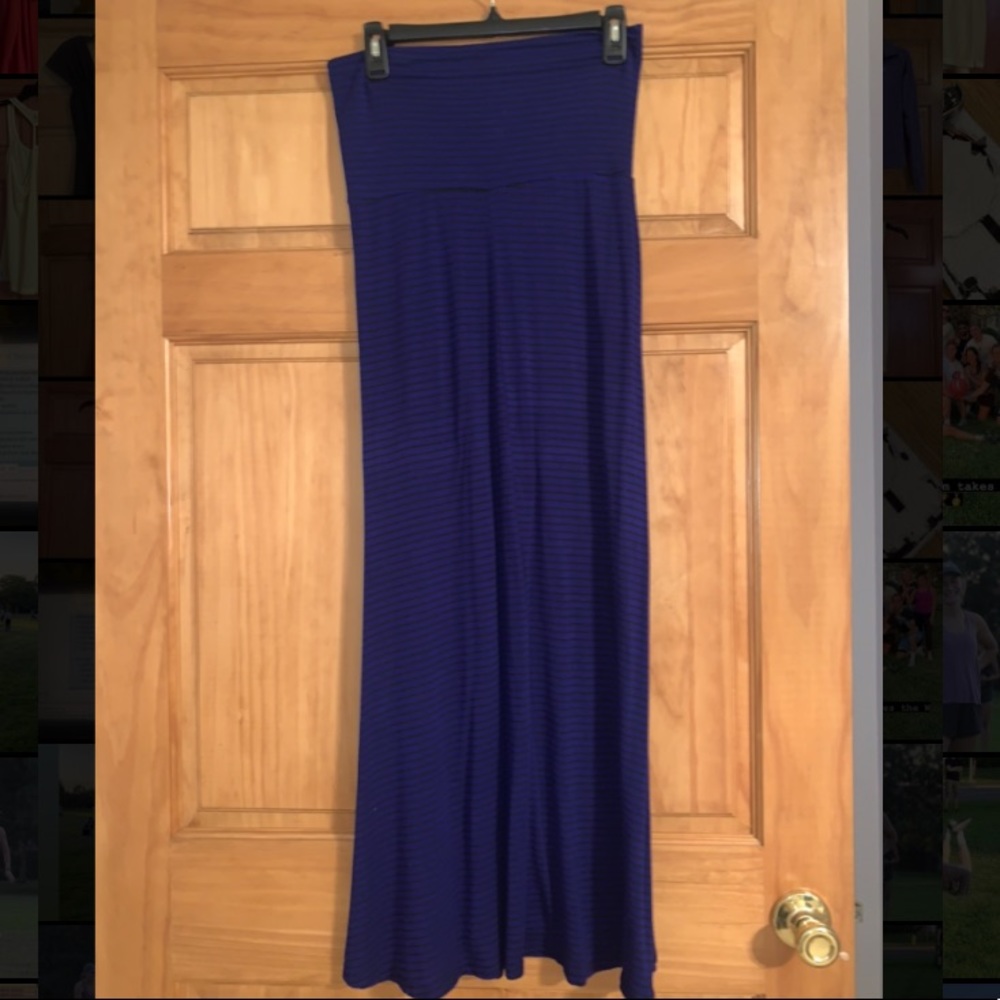 Comfy Dark Blue Maxi Skirt